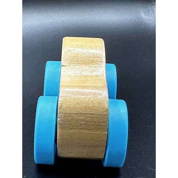 Melissa and Doug Stackable Car Wooden Toy orange cat driver blue wheels 4” - Picture 14 of 15